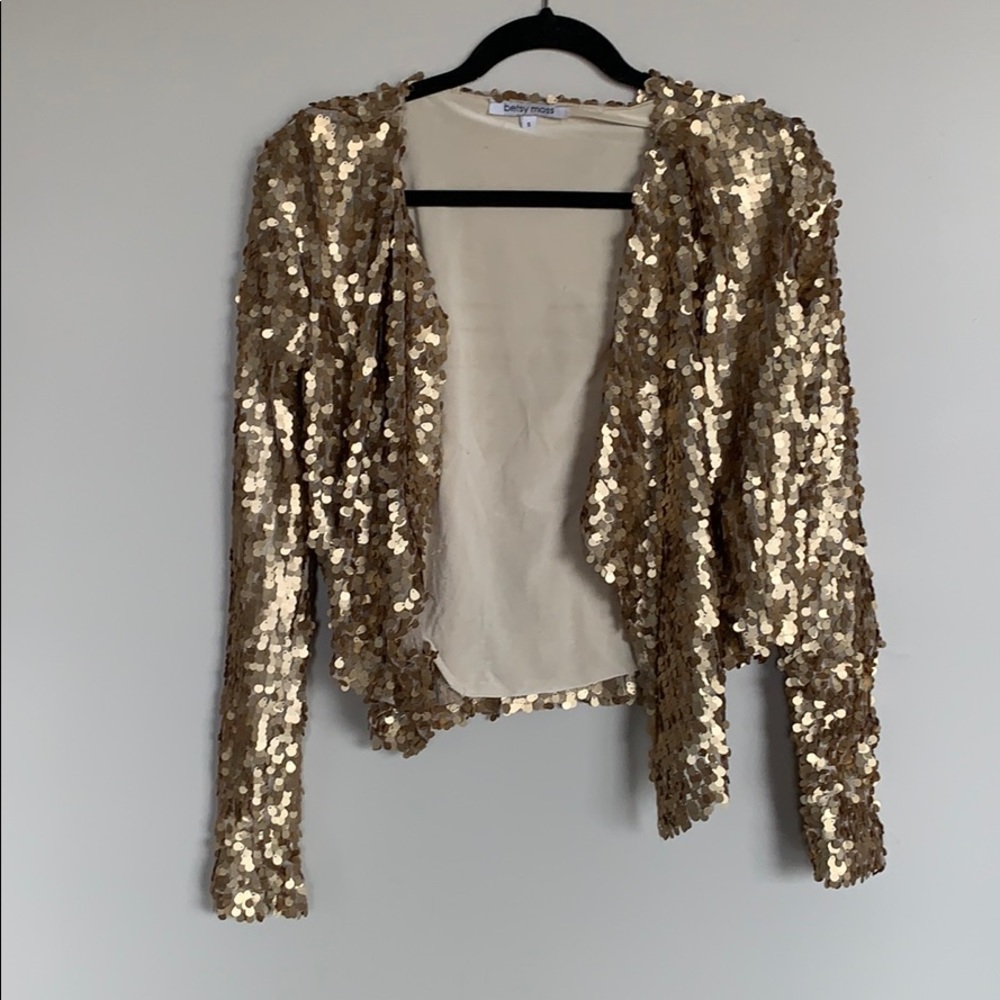 Gold sequin blazer